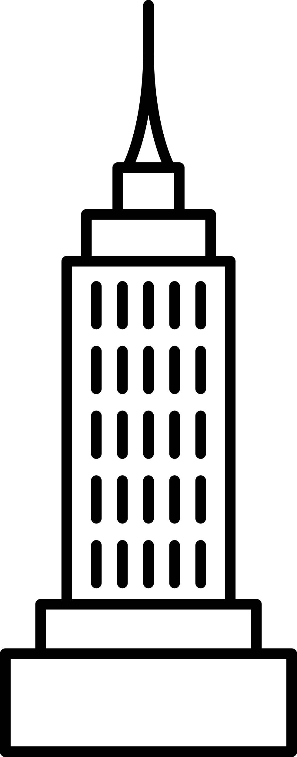 Empire State Outline Svg File Free Vectors